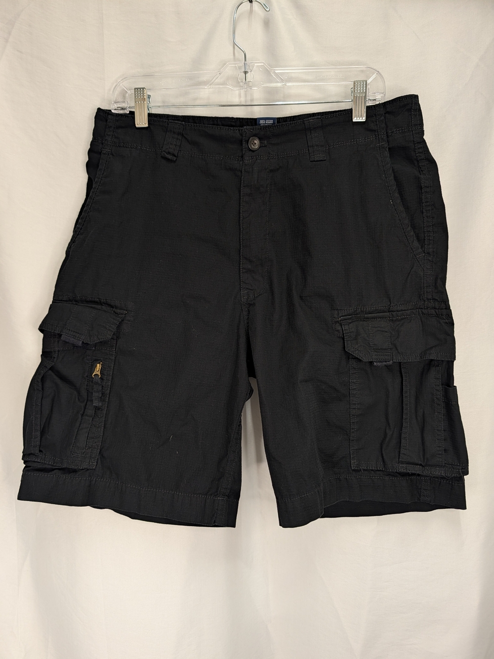 Chaps Black Men's Cargo Shorts with Multiple Pockets 34 waist
